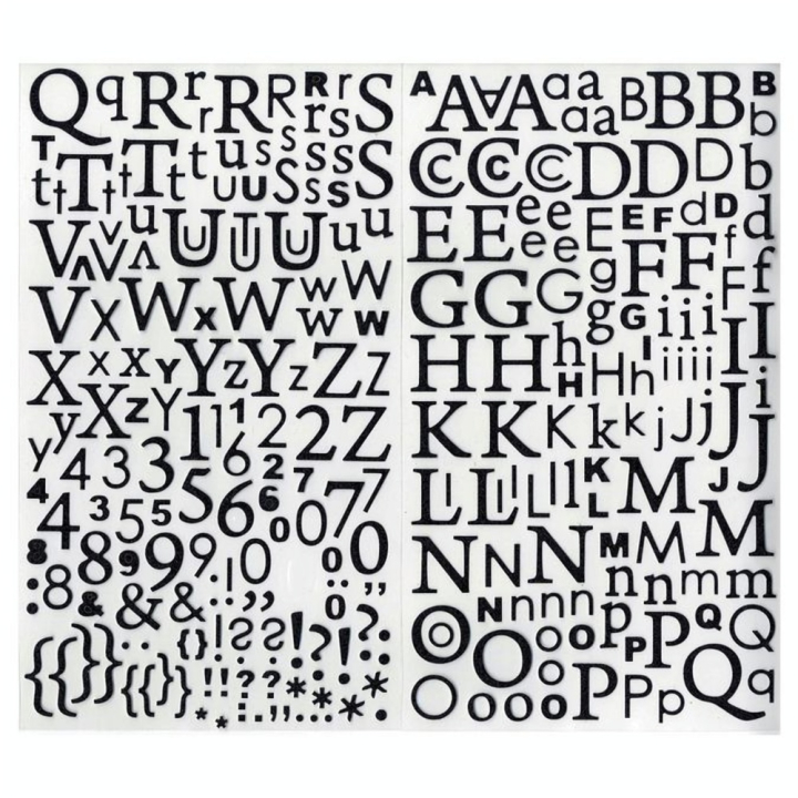 Alphabet stickers noir pailleté - Artemio - Rougier et Plé