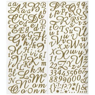 Alphabet pailleté or - 0,8 à 2,5 cm - Artemio - Rougier et Plé