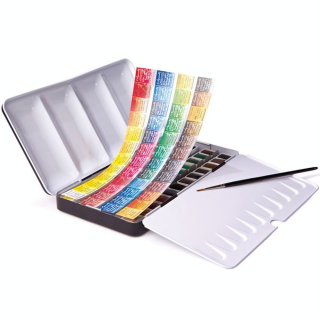 Boite aquarelle extra-fine au miel 48 1/2 godets en boîte métallique - Sennelier - Rougier et Plé