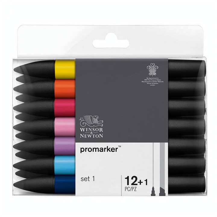 Marqueur Promarker 13 pcs Set 1 - Winsor & Newton - Rougier et Plé