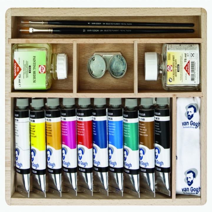 Peinture à l'huile super fine Coffret bois 10 x 40 ml - Van Gogh - Rougier et Plé