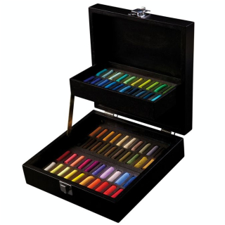 Coffret bois noir 60 demis pastels écu - Sennelier - Rougier et Plé