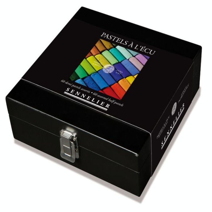 Coffret bois noir 60 demis pastels écu - Sennelier - Rougier et Plé