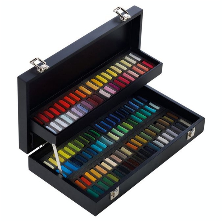 Coffret bois noir 120 demi-pastels écu - Sennelier - Rougier et Plé