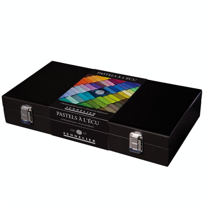 Coffret bois noir 120 demi-pastels écu - Sennelier - Rougier et Plé