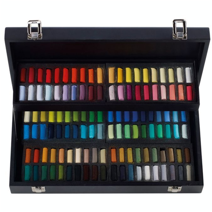 Coffret bois noir 120 demi-pastels écu - Sennelier - Rougier et Plé