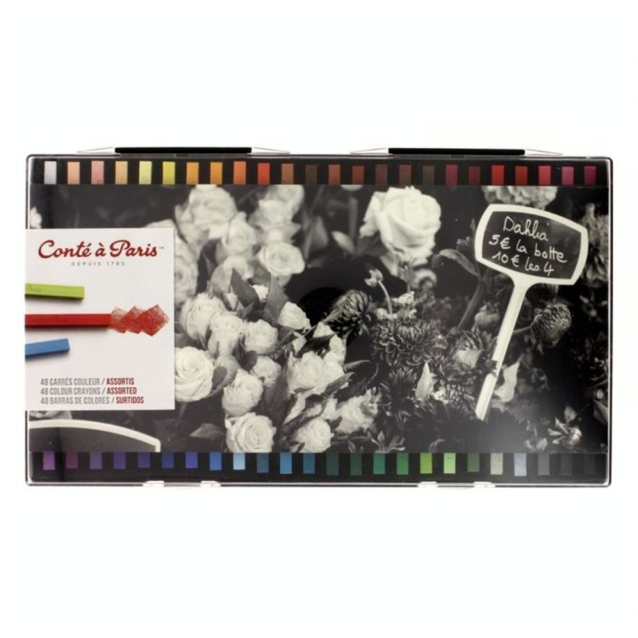 Coffret de 48 pastels sec carrés Conté - Conté à Paris - Rougier et Plé
