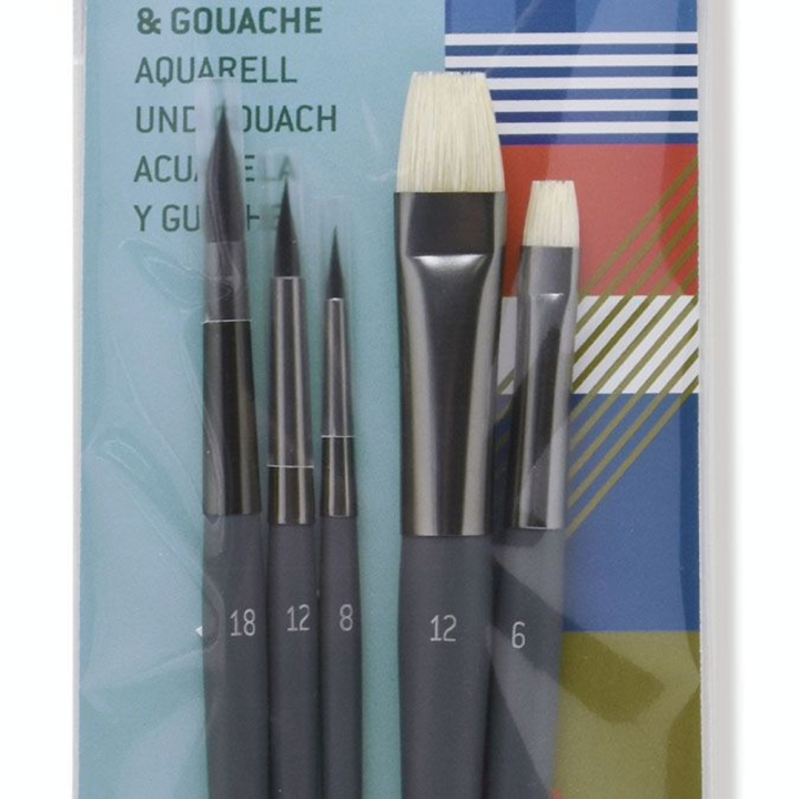 Set de 5 pinceaux aquarelle et gouache - Rougier&Plé - Rougier et Plé