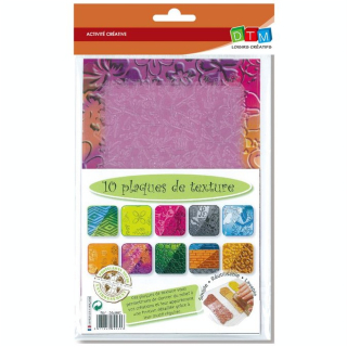 Lot de 10 plaques de texture n°2 - Fimo - Rougier et Plé