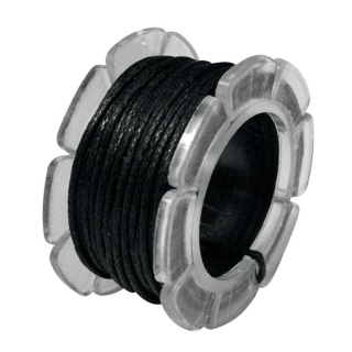 Cordon pour bijou en coton ciré noir - Rayher - Rougier et Plé