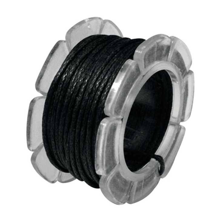 Cordon pour bijou en coton ciré noir - Rayher - Rougier et Plé