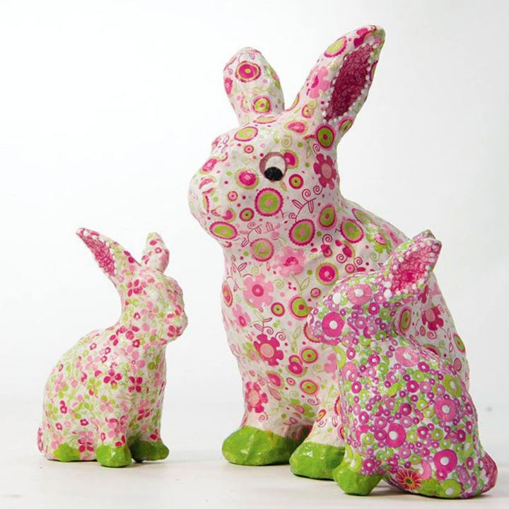 Lapin assis taille 7 x 4,5 x 11,1 cm - Décopatch - Rougier et Plé