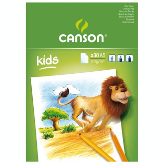 Bloc 50 feuilles de dessin blanc A5 90G - Canson - Rougier et Plé
