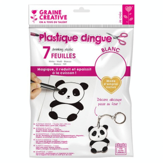 Plastique dingue blanc 7 feuilles 26 x 20 cm - Graine Créative - Rougier et Plé