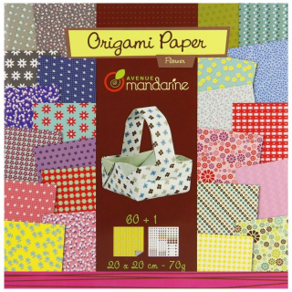 Papier origami Flowers 20x20cm 60 feuilles - Avenue Mandarine - Rougier et Plé