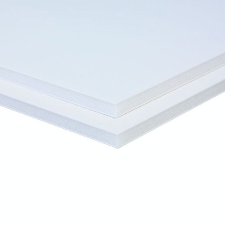 Carton mousse 5 mm 2 faces aluminium laqué blanc - Airplac - Rougier et Plé