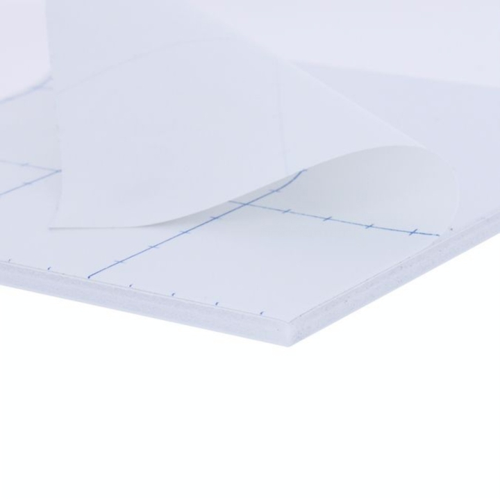 Carton mousse 10 mm 1 face adhésive + 1 face aluminium laqué blanc - Airplac - Rougier et Plé