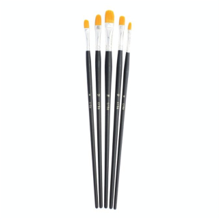 Set de 5 pinceaux en synthétique bombé - Créa - Rougier et Plé