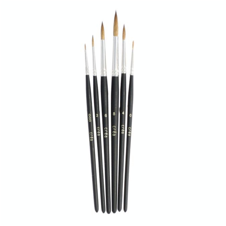Set de 6 pinceaux en martre - Créa - Rougier et Plé