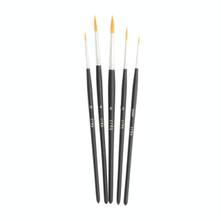 Set de 5 pinceaux en synthétique rond - Créa - Rougier et Plé