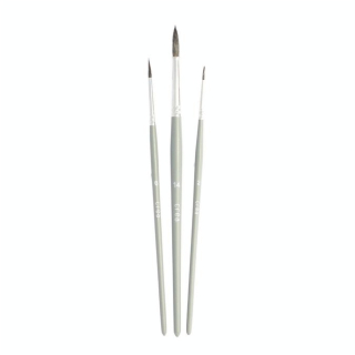 Set de 3 pinceaux en petit gris rond - Créa - Rougier et Plé