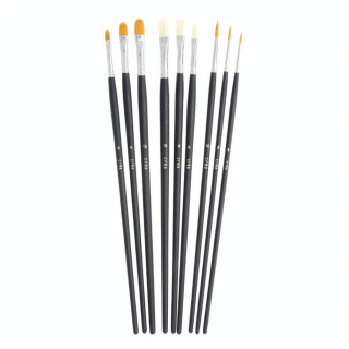 Set de 9 pinceaux en synthétique et soie de porc - Créa - Rougier et Plé