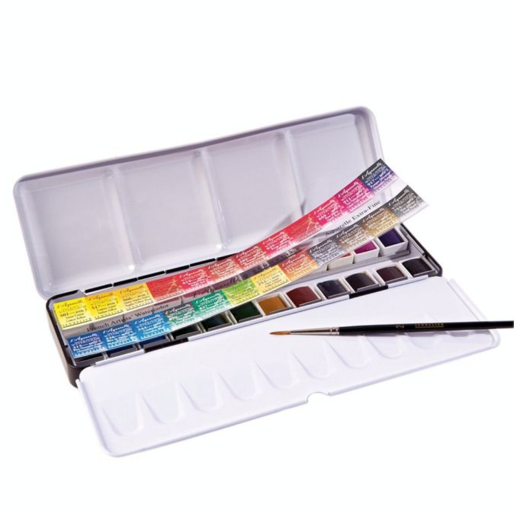 Boite d'aquarelle extra-fine au miel de 24 demi-godets - Sennelier - Rougier et Plé