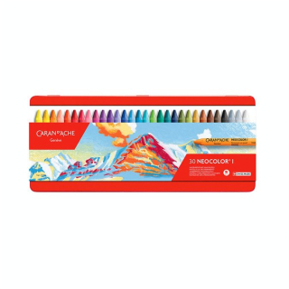 Boîte métal de 30 craies à la cire NEOCOLOR I - Caran d'Ache - Rougier et Plé
