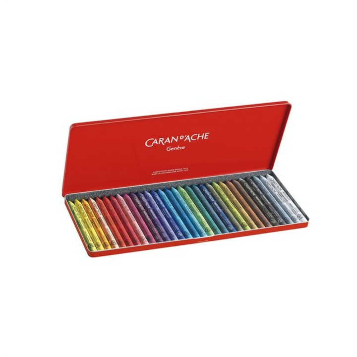 Boîte métal de 30 craies à la cire NEOCOLOR I - Caran d'Ache - Rougier et Plé