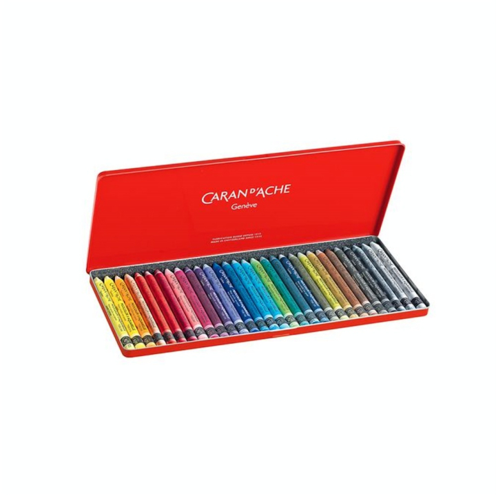Boîte métal de 30 craies à al cire aquarellables NEOCOLOR II - Caran d'Ache - Rougier et Plé