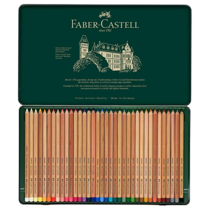 Boîte métal 36 crayons PITT pastel - Faber-Castell - Rougier et Plé