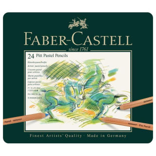 Boîte métal 24 crayons PITT pastel - Faber-Castell - Rougier et Plé