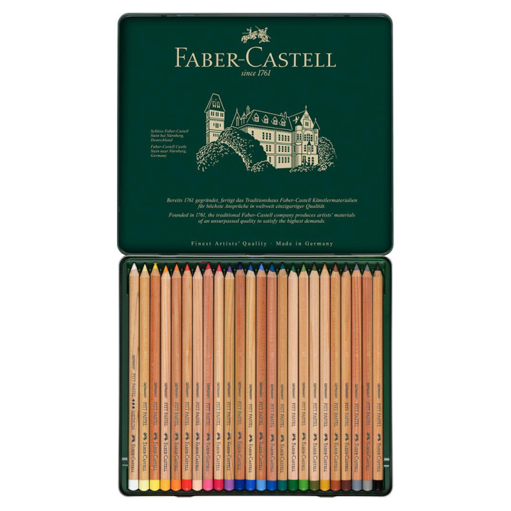 Boîte métal 24 crayons PITT pastel - Faber-Castell - Rougier et Plé