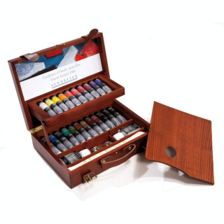 Coffret en bois de 22 tubes huile extra-fine 40 ml - Sennelier - Rougier et Plé