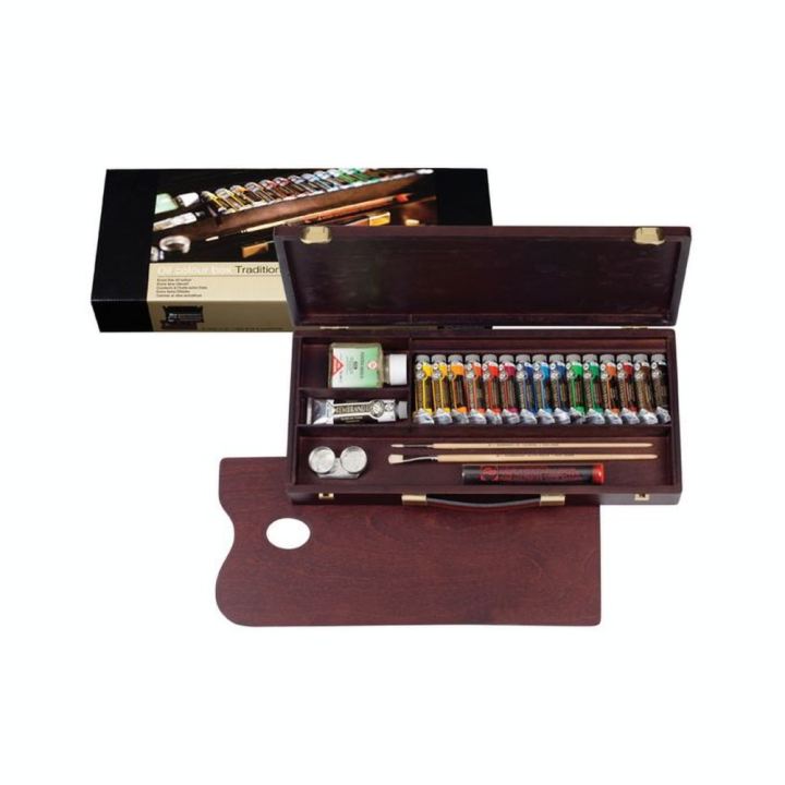 Coffret en bois huile extra fine TRADITIONNELLE - Talens - Rougier et Plé