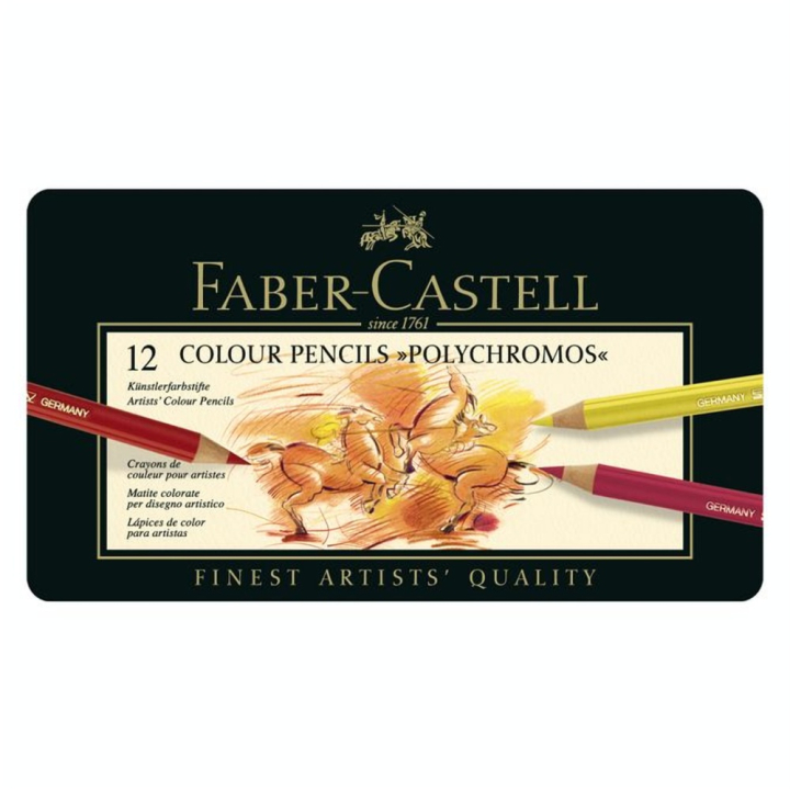 Boîte métal de 12 crayons de couleurs Polychromos - Faber-Castell - Rougier et Plé