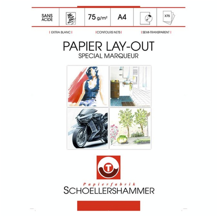 Bloc layout A4 75 g/m² - Schoellershammer - Rougier et Plé