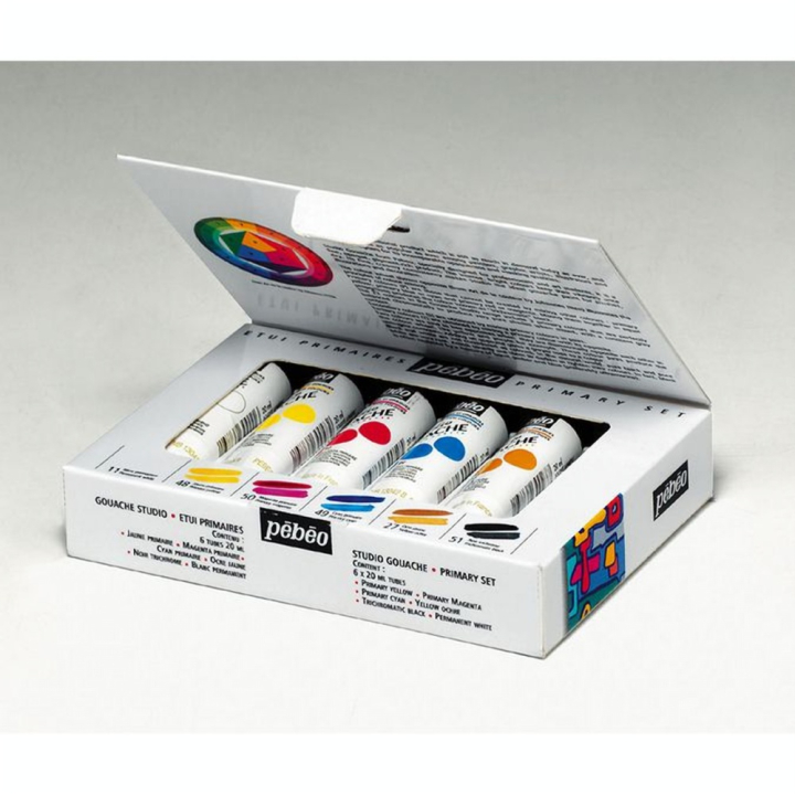 Etui de 6 tubes de gouache fine de 20 ml - Pébéo - Rougier et Plé