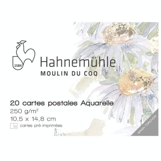 Bloc de papier aquarelle format carte postale 10,5 x 14,8 cm - Hahnemühle - Rougier et Plé