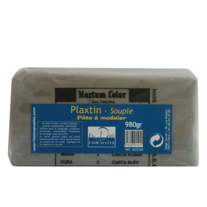 Pâte à modeler Plaxtin souple 980g - Esprit Composite - Rougier et Plé