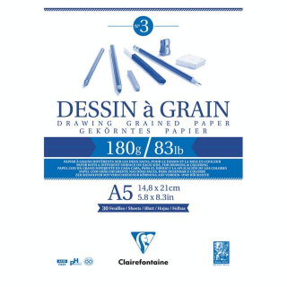 Bloc dessin à grain 180 g/m² - Clairefontaine - Rougier et Plé