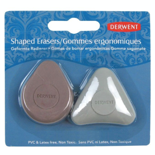 Lot de 2 gommes ergonomiques - Derwent - Rougier et Plé