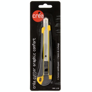 Cutter Graphic confort avec 2 lames universelles de 9 mm - Créa - Rougier et Plé