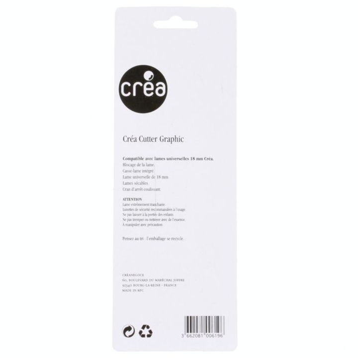 Cutter Graphic universelle de 18 mm - Créa - Rougier et Plé