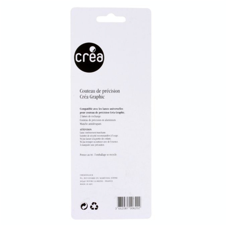 Couteau de précision et 2 lames de rechange - Créa - Rougier et Plé