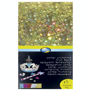 Sachet de 5 feuilles de carton prismatique 25 x 35 cm 195g - Maildor - Rougier et Plé