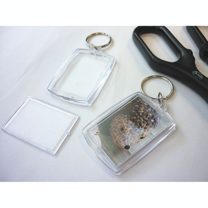 Lot de 6 porte-clés transparents rectangles - Graine Créative - Rougier et Plé