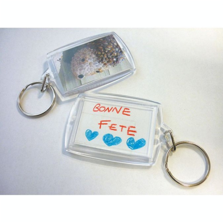 Lot de 6 porte-clés transparents rectangles - Graine Créative - Rougier et Plé