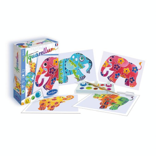 Aquarellum mini éléphants Funfrag - Sentosphère - Rougier et Plé