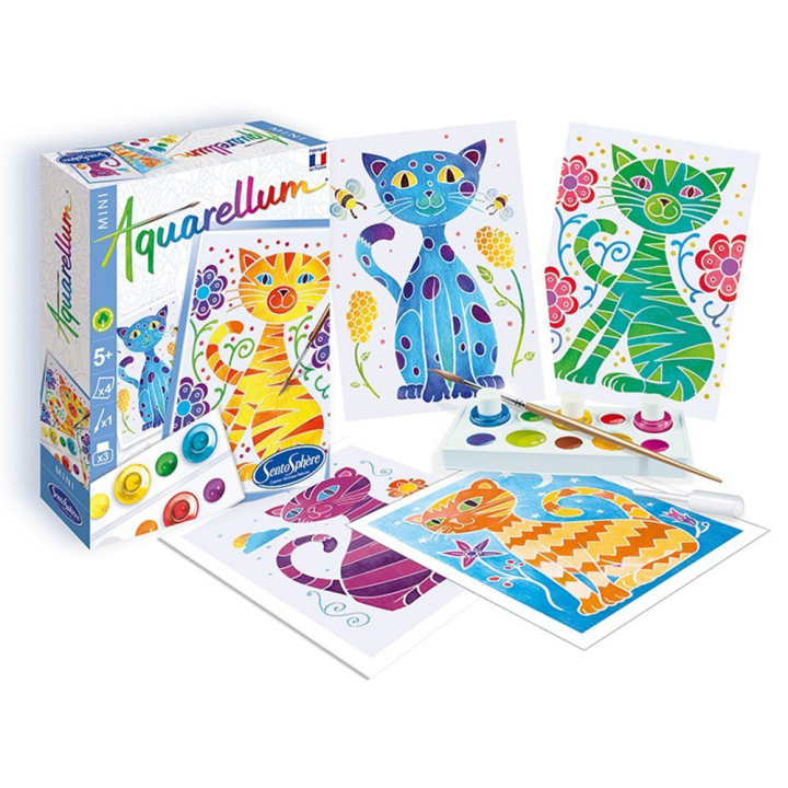 Aquarellum mini chats Funfrag  - Sentosphère - Rougier et Plé